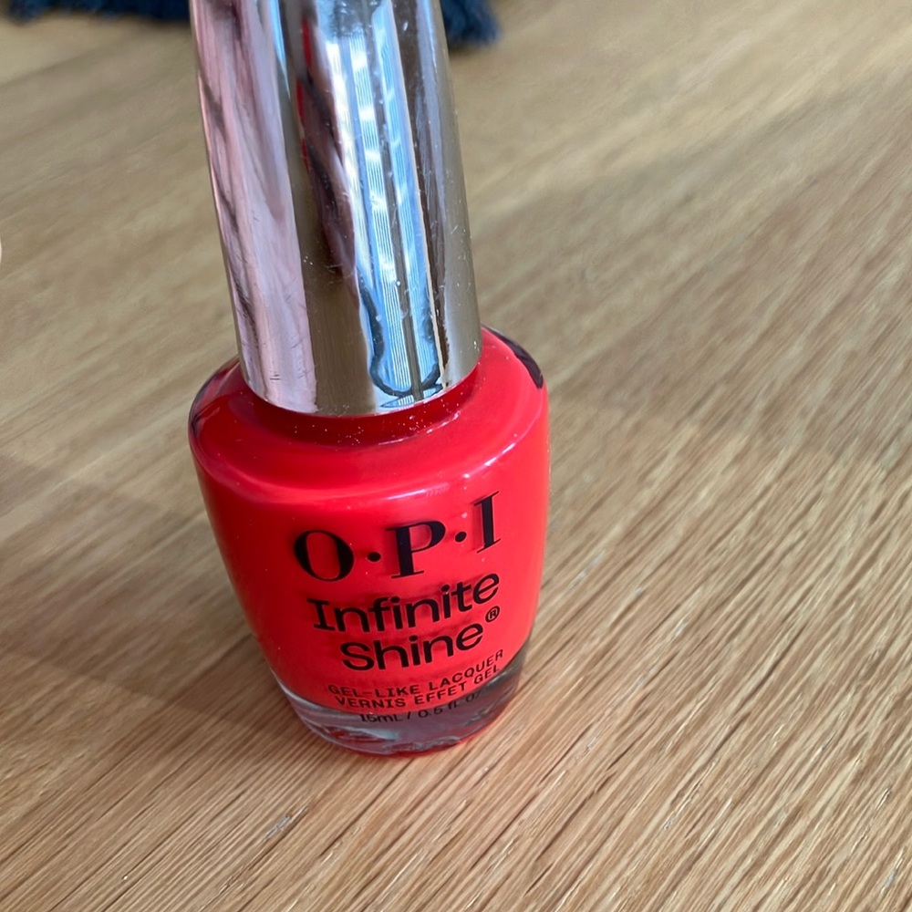 OPI Infinite Shine Red Nail Polish “Knock ‘Em Red”
